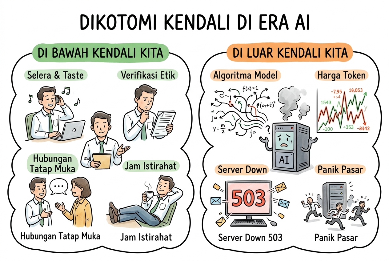 Infografik Dikotomi Kendali di Era AI